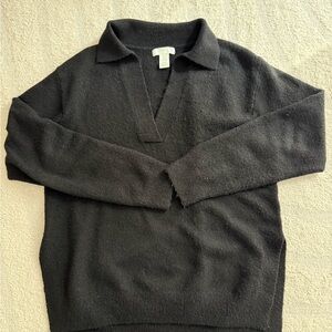 H&M V-Neck Black Sweater